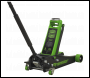 Sealey 4040AG Premier Low Profile Trolley Jack with Rocket Lift 4 Tonne - Green