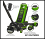 Sealey 4040AG Premier Low Profile Trolley Jack with Rocket Lift 4 Tonne - Green