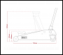 Sealey 4040AO Premier Low Profile Trolley Jack with Rocket Lift 4 Tonne - Orange