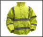 Sealey 802L Worksafe® Hi-Vis Yellow Jacket with Quilted Lining, Elasticated Waist & Cuffs - Large