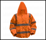 Sealey 802LO Worksafe® Hi-Vis Orange Jacket with Quilted Lining, Elasticated Waist & Cuffs - Large