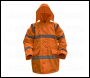 Sealey 806LO Worksafe® Hi-Vis Orange Jacket with Quilted Lining - Large