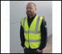 Sealey 9804M Worksafe® Hi-Vis Yellow Waistcoat - Medium