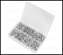 Sealey AB031FN Flange Nut Assortment 390pc M5-M12 Serrated Metric