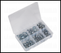 Sealey AB044DE O-Clip Double Ear Assortment 140pc - Zinc Plated