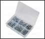 Sealey AB044DE Zinc Plated O-Clip Double Ear Assortment 140pc
