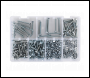 Sealey AB049SNW Setscrew, Nut & Washer Assortment 444pc High Tensile M5 Metric