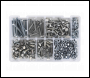 Sealey AB050SNW Setscrew, Nut & Washer Assortment 408pc High Tensile M6 Metric