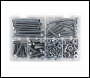 Sealey AB051SNW Setscrew, Nut & Washer Assortment 220pc High Tensile M8 Metric