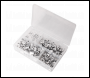 Sealey AB073TI Threaded Insert (Rivet Nut) Assortment 200pc M4-M8 Splined Metric