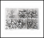 Sealey AB073TI Threaded Insert (Rivet Nut) Assortment 200pc M4-M8 Splined Metric