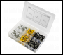 Sealey AB195NP Numberplate Screw Assortment 4.8mm x 18mm 195pc - Plastic Enclosed Head