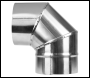 Sealey ABI1000AK3 Stainless Steel Exhaust/Flue 90° Bend for ABI600 & ABI1000 120mm