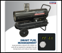 Sealey ABI600 Space Warmer® Indirect Kerosene/Diesel Heater with Wheels 68,000Btu/hr