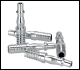 Sealey AC07 PCL Adaptor Tailpiece 3/8 inch  Bore Hose - Pack of 5