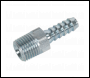 Sealey AC08 Screwed Tailpiece Male 1/4 inch BSPT - 1/4 inch  Hose Pack of 5