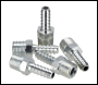 Sealey AC08 PCL Screwed Tailpiece Male 1/4 inch BSPT - 1/4 inch  Hose - Pack of 5