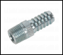 Sealey AC09 Screwed Tailpiece Male 1/4 inch BSPT - 3/8 inch  Hose Pack of 5