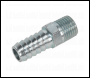 Sealey AC09 PCL Screwed Tailpiece Male 1/4 inch BSPT - 3/8 inch  Hose - Pack of 5
