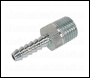 Sealey AC38 PCL Screwed Tailpiece Male 1/4 inch BSPT - 3/16 inch  Hose - Pack of 5