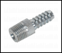 Sealey AC39 Screwed Tailpiece Male 1/4 inch BSPT - 5/16 inch  Hose Pack of 5