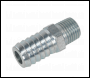Sealey AC40 Screwed Tailpiece Male 1/4 inch BSPT - 1/2 inch  Hose Pack of 5