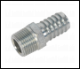 Sealey AC42 Screwed Tailpiece Male 3/8 inch BSPT - 1/2 inch  Hose Pack of 5