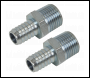 Sealey AC99 PCL Screwed Tailpiece Male 1/2 inch BSPT - 1/2 inch  Hose - Pack of 2