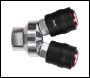 Sealey ACH55 High Flow Twin Coupling Body Female Thread 1/4 inch BSPT