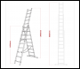 Sealey ACL3 Extension Combination Ladder 3 x 9 Aluminium - EN 131