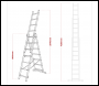 Sealey ACL307 Extension Combination Ladder 3 x 7 Aluminium - EN 131