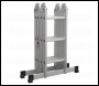 Sealey AFPL1 4-Way Aluminium Folding Platform Ladder - EN 131