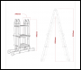 Sealey AFPL2 Aluminium 4-Way Multipurpose Adjustable-Height Ladder - EN 131