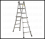 Sealey AFPL3 Aluminium 4-Way Telescopic Adjustable-Height Ladder - EN 131