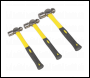 Sealey AK2031 Ball Pein Hammer Set 3pc with Fibreglass Shafts