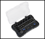 Sealey AK2112 Premier Black Go-Through Lock-On™ Low Profile Socket & Bit Set 1/4 inch Sq Drive 31pc
