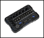 Sealey AK2112 Premier Black Go-Through Lock-On™ Low Profile Socket & Bit Set 1/4 inch Sq Drive 31pc