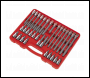 Sealey AK2198 Premier Ribe Socket Bit Set 1/2 inch Sq Drive 32pc