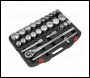 Sealey AK2584 Premier Metric/Imperial Socket Set 3/4 inch Sq Drive 12-point 26pc