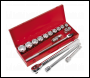 Sealey AK2597 Socket Set 17pc 3/4 inch Sq Drive WallDrive® Metric