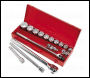 Sealey AK2597 Socket Set 17pc 3/4 inch Sq Drive WallDrive® Metric