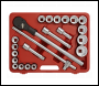 Sealey AK2598 Socket Set 22pc 3/4 inch Sq Drive 12-point WallDrive® Metric