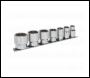 Sealey AK2676 Premier Whitworth Socket Set 3/8 inch Sq Drive 7pc