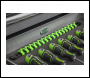 Sealey AK27052HV Premier Socket Retaining Rail with 16 Clips 1/4 inch Sq Drive - Hi-Vis Green