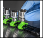 Sealey AK27052HV Premier Socket Retaining Rail with 16 Clips 1/4 inch Sq Drive - Hi-Vis Green