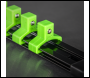 Sealey AK27053HV Socket Retaining Rail with 16 Clips 3/8 inch Sq Drive - Hi-Vis Green