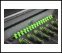 Sealey AK27054HV Socket Retaining Rail with 16 Clips 1/2 inch Sq Drive - Hi-Vis Green