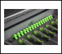 Sealey AK27054HV Premier Socket Retaining Rail with 16 Clips 1/2 inch Sq Drive - Hi-Vis Green