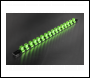 Sealey AK27054HV Premier Socket Retaining Rail with 16 Clips 1/2 inch Sq Drive - Hi-Vis Green