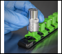 Sealey AK27054HV Premier Socket Retaining Rail with 16 Clips 1/2 inch Sq Drive - Hi-Vis Green